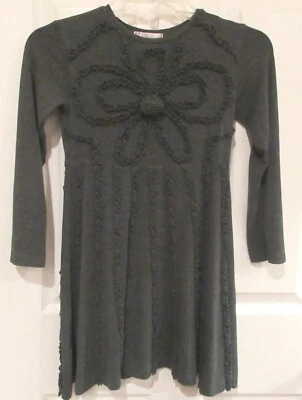 Girls HALABALOO~GRAY Ruffles DRESS~size 6~NEW~PARTY Special Occasion Dressy Knit - Image 1 of 4