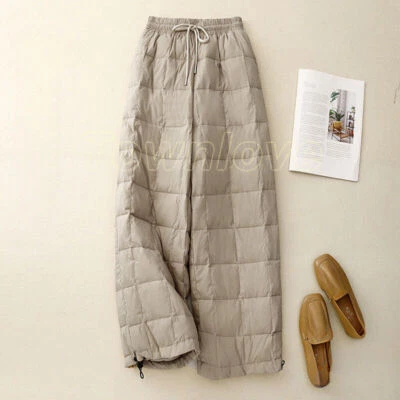 Warme leichte Damen Daunen Baumwolle Hose Knickerbocker Oberbekleidung Oversize Hose - Bild 1 von 4