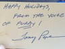 Original 1998 Furby - Box signed by Voice of Furby Tony Pope & Signed Card