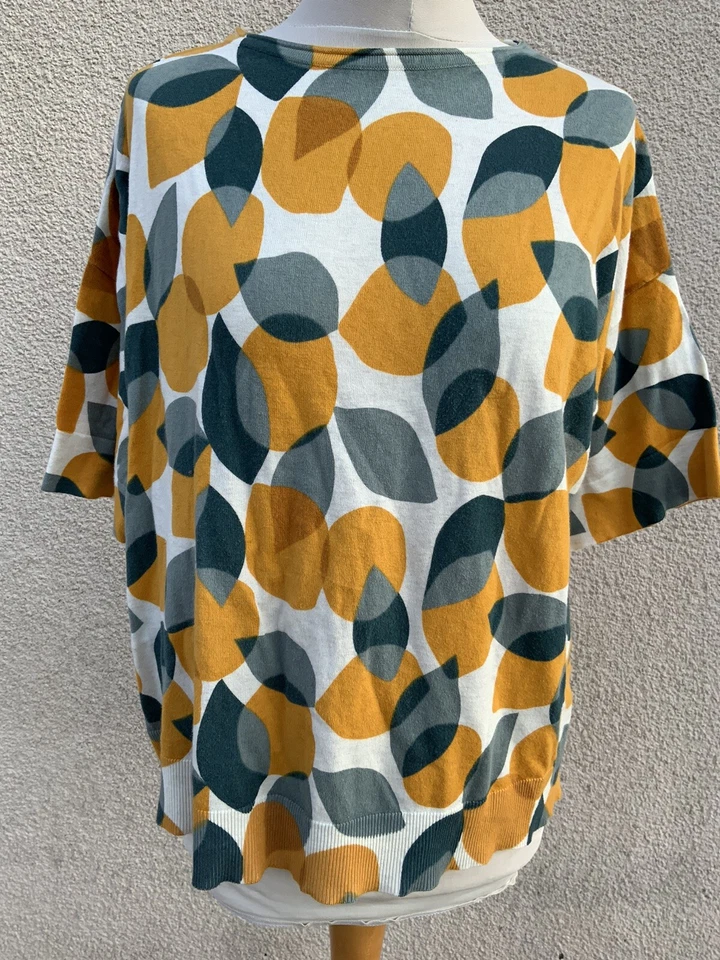 Seasalt Free Day Jumper TOP YELLOW Lemons Sunglow Organic Cotton KITSCH 14 16. - Image 1 of 4