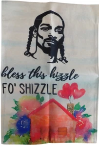Snoop Dog "Bless This Hizzle Fo Shizzle" 11.8 x 18" Double Sided Garden Flag - Picture 1 of 2