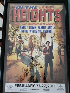 Signed Autographed In The Heights Broadway Poster Travel Cast Ships Fast - Picture 1 of 3