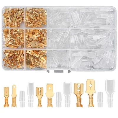 MARCHIATA 480 Pezzi Capicorda Terminali Da Crimpare Connettori Elettrici Piatti Kit, IT