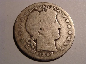 Mezzo dollaro argento da barbiere 1898-O - Foto 1 di 2