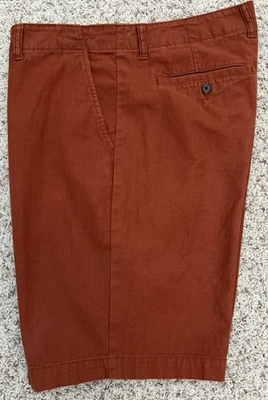 Pantalones Cortos Para Hombre Old Azul Marino Personalizados Teñidos Naranja Óxido Bermudas Sutiles Patrón de Rayas 38 Foto 1 de 4