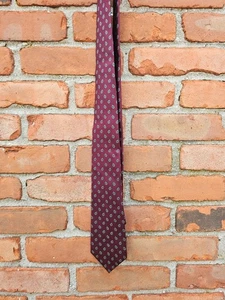 VTG Jos. A. Bank 100% Silk Tie – Burgundy Red Paisley Print – Classic Business - Picture 1 of 18