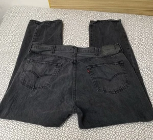 Vintage Levi’s 501 Herren 40 x 30 Button Fly Schwarz Denim Jeans 90’s Fit Loose Baggy - Bild 1 von 13