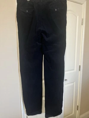 Ralph Lauren Classic Polo Hammond Pants Mens 40x38 Navy Blue Pleated Cuffed - Image 1 of 4