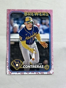 William Contreras  #139 Topps MLB 2024 Japan Edition Sakura Parallel 23/99 card - Picture 1 of 9
