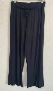 Cynthia Rowley Schlaf Lounge Hose Größe Large schwarz Strick weich bequem Stretch - Bild 1 von 12