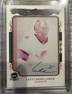 2023-24 The Cup Leevi Merilainen SP Authentic Printing Plate Auto #1/1 Senators - Picture 1 of 2