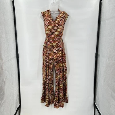 Комбинезон Free People FP One Sahara XS с геометрическим принтом с оборками богемное инди-фестиваль - Изображение 1 из 4