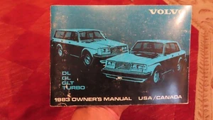 1983 Volvo 240 Owners Manual 1983 240 GL DL GLT TURBO w/ intercooler supplement - Picture 1 of 15