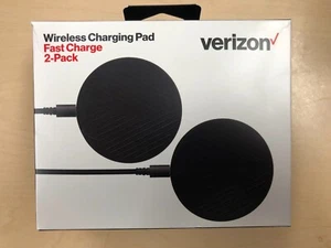 Verizon Fast Charge Wireless Charging Pad (2 Pack) iPhone X  XS 11 12 Pro Max - Picture 1 of 3