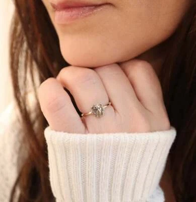 Bague cadeau de fiançailles petit lion en argent sterling 925 pour femmes - Photo 1/4