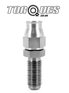 AN-4 (4AN) 7/16"x20 UNF Long Male Bulkhead Straight Stainless Steel Hose Fitting - Picture 1 of 1