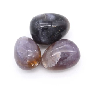 Purple Chalcedony 3x Tumbled Stones 25x35mm - Imagen 1 de 2