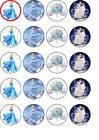 24 Disney princess edible  rice paper cup cake toppers,