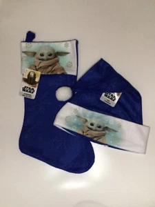 Calza e cappello Natale Disney Star Wars Il Mandaloriano Il Bambino Baby Yoda - Foto 1 di 2