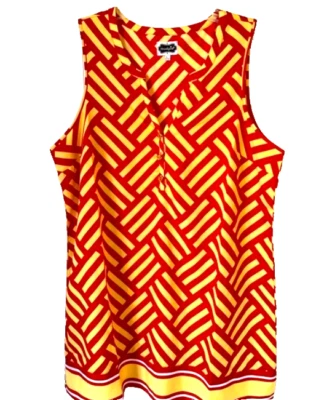 Mudpie Sz L туника красное золото желтый Sports цвета мини-платье начальников команды - Изображение 1 из 4