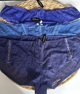 ADORE ME Sexy 3 Pairs Blue Purple Lace Plus Size 4X Thong Boy Shorts Brief NWT - Picture 1 of 10