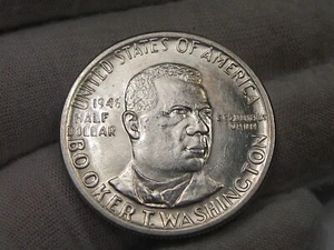 Medio dólar conmemorativo Booker T Washington 1946 bu. #44 - Imagen 1 de 8