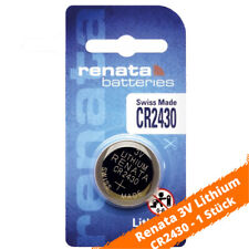1 x Renata CR2430 Lithium Knopfzelle 285mAh 3 V CR 2430 24,5mm x 3,0mm Batterie