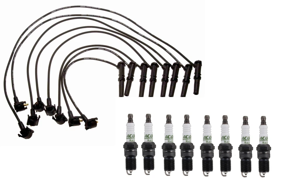 Juego de cables de encendido profesional y kit de 8 bujías ACDelco para Ford 4.6 V8 Foto 1 de 1