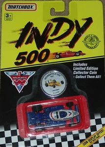 VINTAGE 1990 Streichholzschachtel Indy 500 #18 WALES-KRACO AL UNSER JR mit SAMMLERMÜNZE - Bild 1 von 5