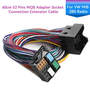 60cm 52Pin 12V MQB Quadlock Extension Adapter Cable 5.0 For VW Car Radio NEW - Picture 1 of 7