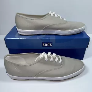 Keds Champion Original Canvas-Sneaker Damenschuhe im Karton Größe 8,5 S beige - Bild 1 von 9