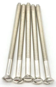 M3.5 x 50MM CROMO PLATA TORNILLOS ENCHUFE TOMA CORRIENTE TORNILLO ELÉCTRICO - Imagen 1 de 4