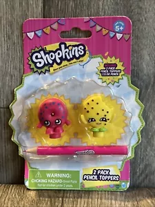 Shopkins Erasers 2 Pack Pencil Toppers & Colored Pencil Donut Cookie School Kids - Picture 1 of 12