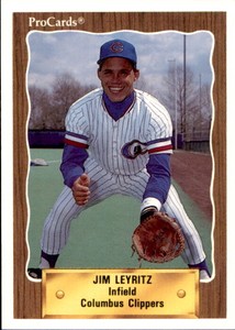 1990 Columbus Clippers ProCards 681 Jim Leyritz Plantation Florida Baseball Card