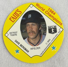 1984 Cain’s Detroit Tigers 1984 World Champions Disc-Dave Bergman