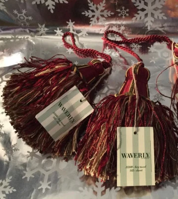 ❤️Waverly 22208 - Borla llave 102 Claret 5,5” + cable (el precio es por 1 borla) nuevo con etiquetas Foto 1 de 4