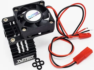 NEW Nitro Hobbies Alum 540/550 Motor Heat Sink w/Cooling Fan BLK FREE US SHIP - Picture 1 of 4