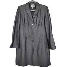 Talbots Collection Long Blazer Coat Made of Italian Fabric Silk Wool, Size 12