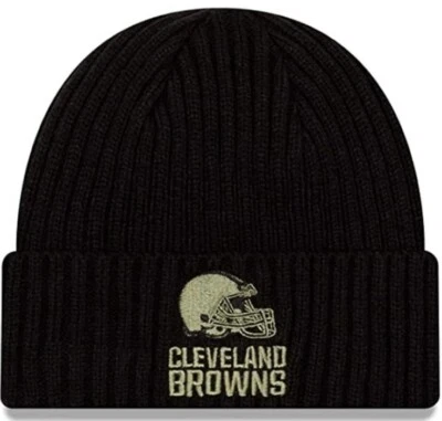 Gorro tejido New Era Cleveland Browns 2020 Salute to Service negro verde militar Foto 1 de 4