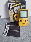 Nintendo Game Boy Pocket Console Yellow UKV With Box And Manual