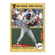 2020 TOPPS NOW TURN BACK THE CLOCK #51 ROD CAREW HITS FOR CYCLE TWINS