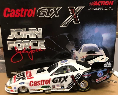 John Force Castrol GTX 2001 Mustang Divertente Auto 1:24 Scala 101439 1 Di - Immagine 1 di 4