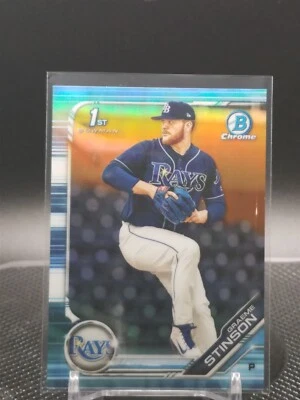 2019 Bowman Draft Graeme Stinson Chrome Sky Blue 1st Rays  - Image 1 of 2