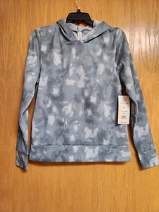 Blue Tie-Dye Activewear Pullover Hoodie. NWT. Small. Cute. - Picture 1 of 10