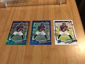 Zay flowers 2023 donruss RC LOT base , red green & blue scope optic preview - Picture 1 of 5