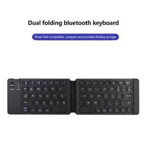 Mini Foldable Wireless Bluetooth Keyboard For PC Smartphone New Tablet 9CT4 - Picture 1 of 12