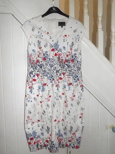 Phase Eight Anne Placement Textured White Dress size 16 - Rrp £120 - Picture 1 of 6