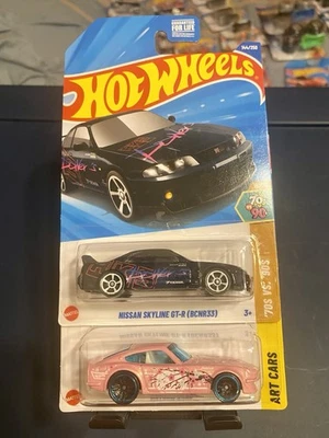 🔥Hot Wheels Pink Datsun 240Z & Blue Nissan Skyline GT-R lot of 2-Free Shipping - Image 1 of 4
