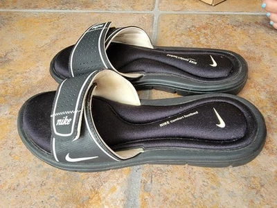 Женские удобные сандалии-шлепанцы Nike размер 8 черно-белые 360883-011  - Изображение 1 из 4