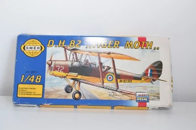 B85 1:48 SMER 0811 811 D.H. 82 TIGER MOTH AIRPLANE PLANE MIB SIGILLATO - Immagine 1 di 4